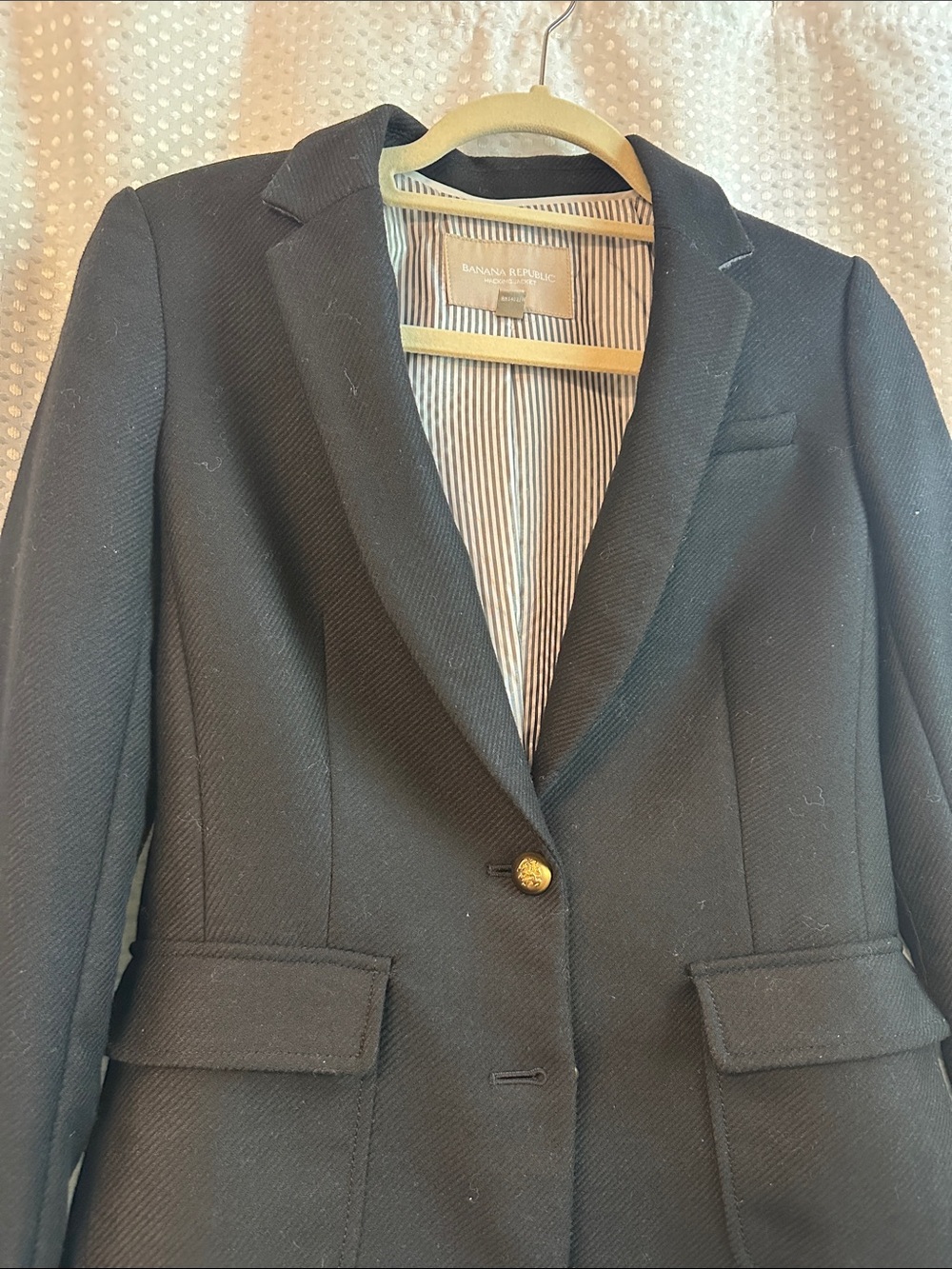 Banana Republic Black Women's Single-Button Tailored Blazer